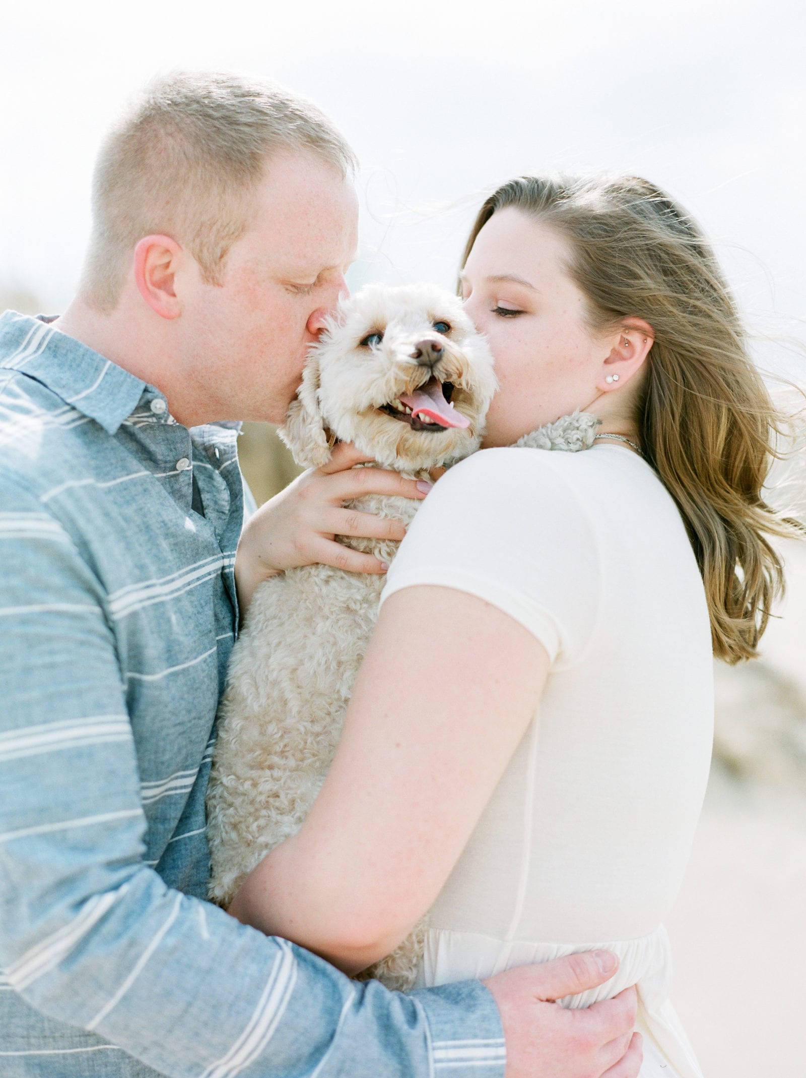 Michigan engagment session with dog