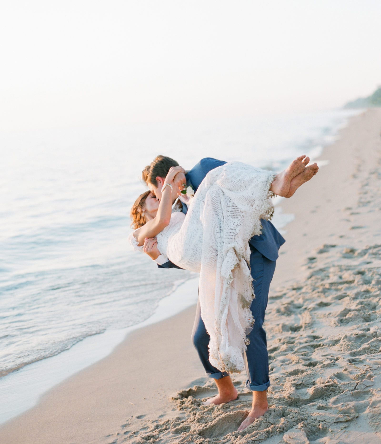 Holland Michigan beach wedding at private residence